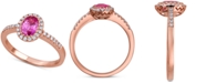Macy's Pink Sapphire (1 ct. t.w.) & Diamond (1/5 ct. t.w.) Ring in 14k Rose Gold